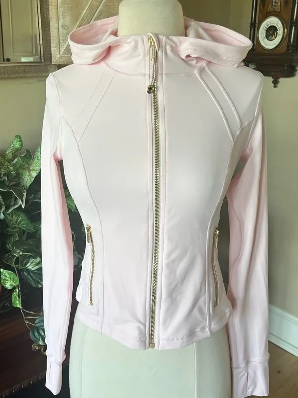 Ballerina Pink Women’s Zip-Up Hooded Jacket New - Image 2