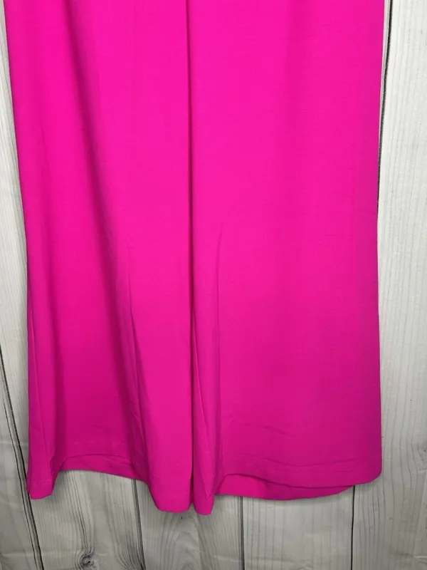 Jodifl Hot Pink Pants Sz Large (32x27) Wide Leg Elastic Waist Pockets - Image 3