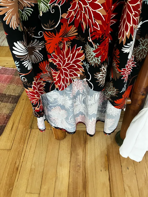 Cold Shoulder Flower Print Dress Size Sp - Image 6