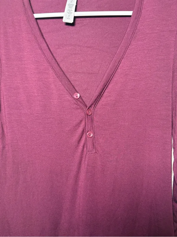 Athleta Nighttime Bliss Sleep Top Deep Burgundy XS - Image 5