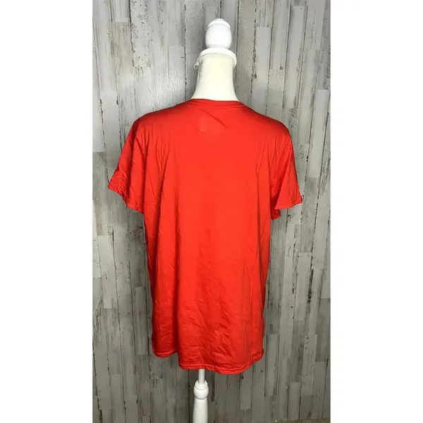 NWT‎ Texas Rangers Women's V-Neck T-Shirt Red Size 2XL Short Sleeve Casual - Image 3