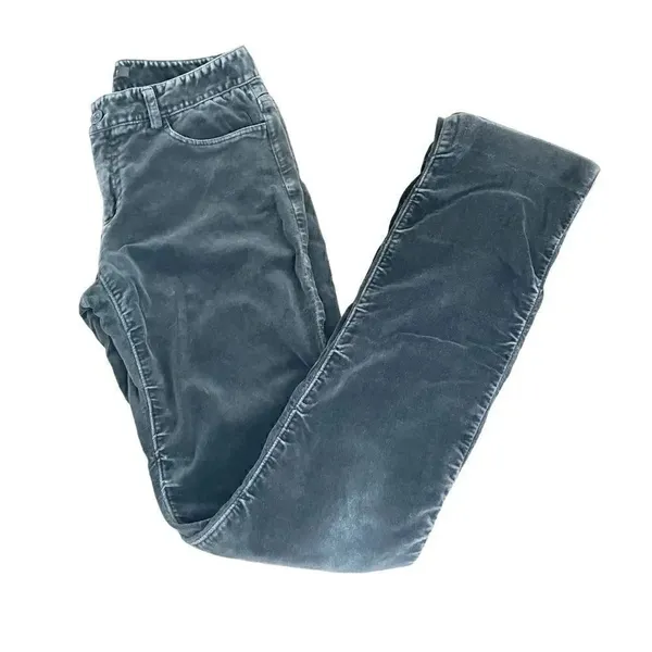 Theory Cotton Blend Green Velvet Skinny Womens Pants SZ 2 - Image 9