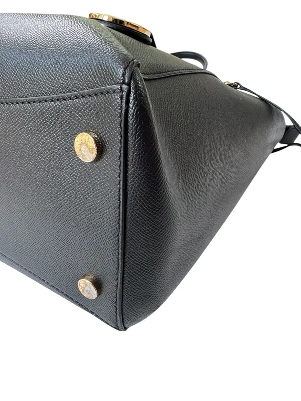 Michael Michael Kors Voyager Medium Crossgrain Leather Tote Bag Black - Image 9