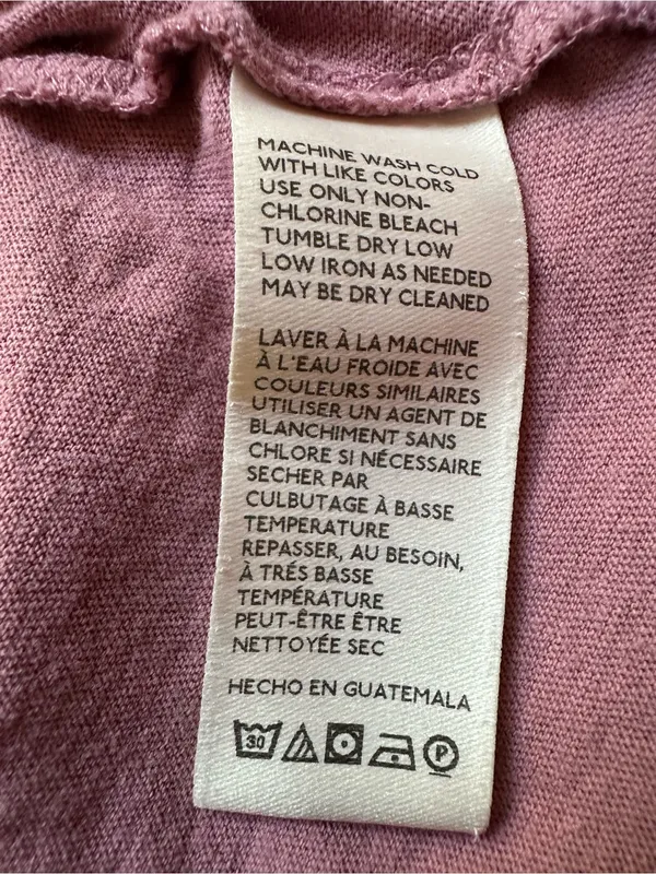 Free People We The Free XS Mauve Cotton Raw Seam Relaxed Cap Sleeve Top - Image 4
