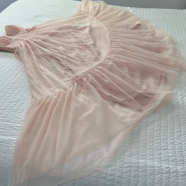 Selfie Leslie Gown Strapless Dancing With Me Sweetheart Tulle Midi Dress Pink - Image 6