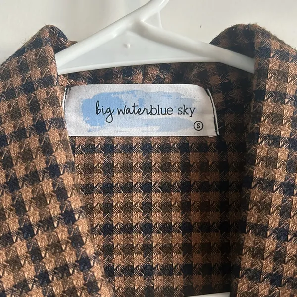 Brown houndstooth blazer dress Black - Image 3