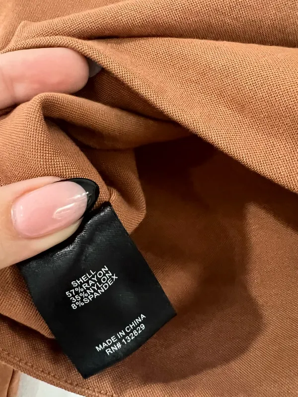 NBD Brown One Shoulder Twist Crop Top Y2K Going Out Ruched Size S - Image 4