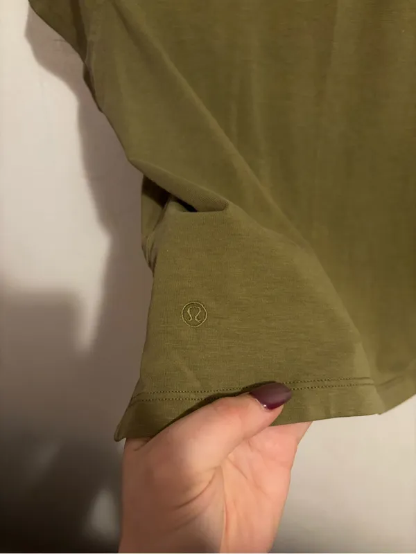 Lululemon Olive Green Short Sleeve Tee - Image 3