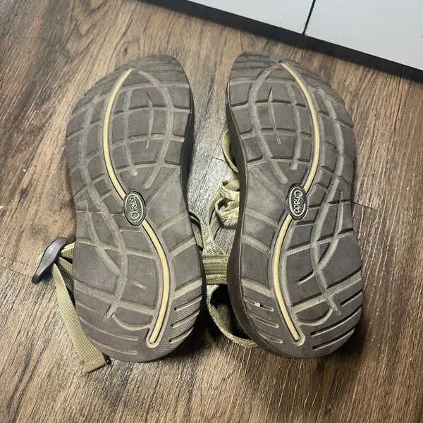 Chaco ZX/2 Cloud Sandals Womens 8 Brown Tan Strappy Toe Loop Adjustable Hiking - Image 6