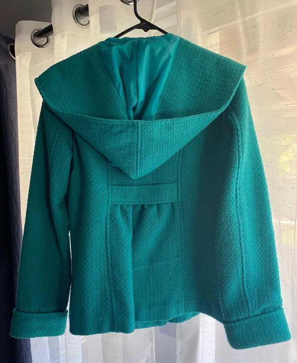 Hooded Peacoat Teal - Image 2