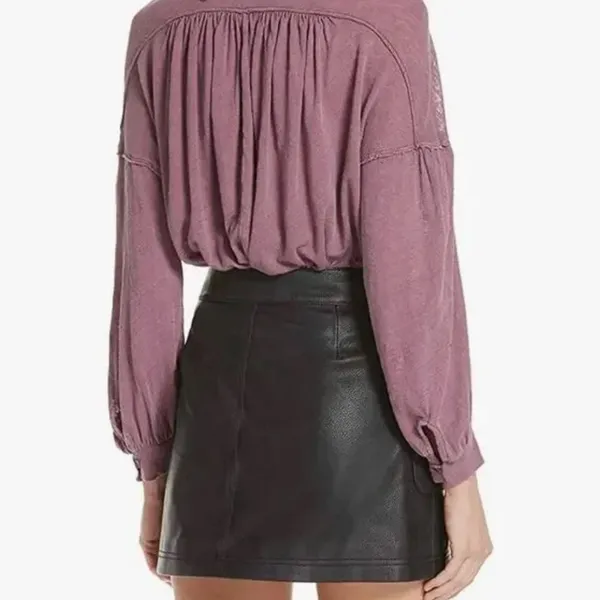 We The Free Free People Mulberry Linen Long Sleeve Size M - Image 3