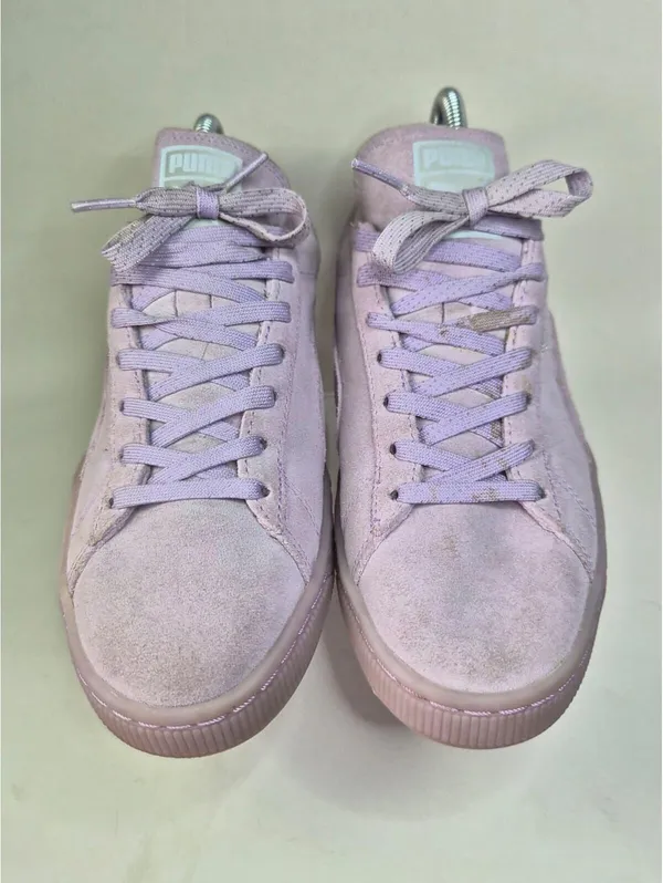 Puma Suede Womens 9 Classic Sneakers Shoes Purple Lavender - Image 4
