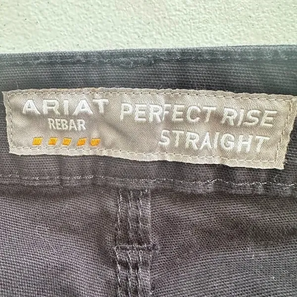 Ariat‎ Womens Rebar Perfect Rise Straight Black Cargo Work Wear Tough Pants 32S - Image 4
