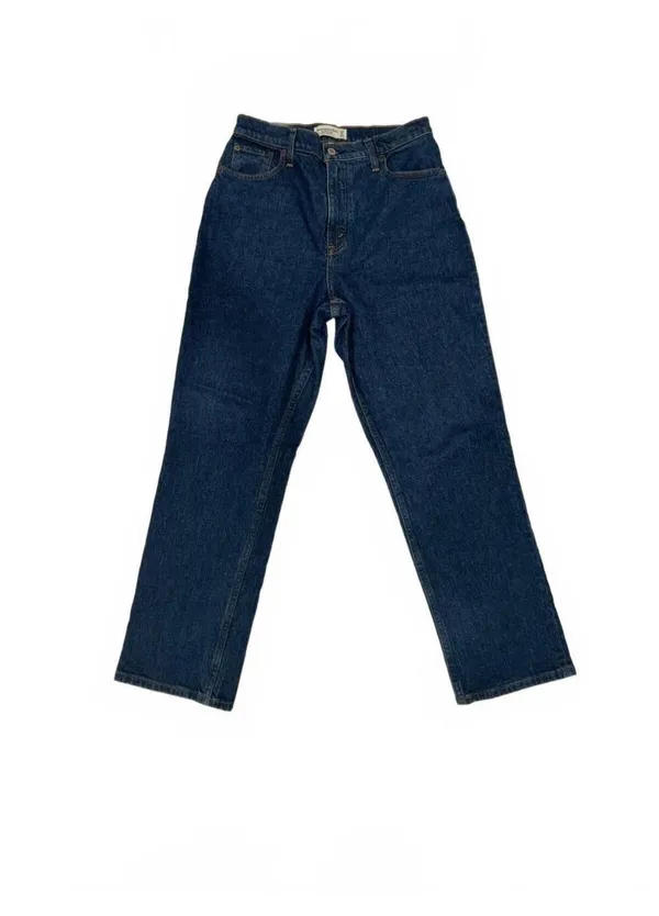 Abercrombie Curve Love Ultra High-Rise 90s Straight Jeans Dark Wash - Image 2