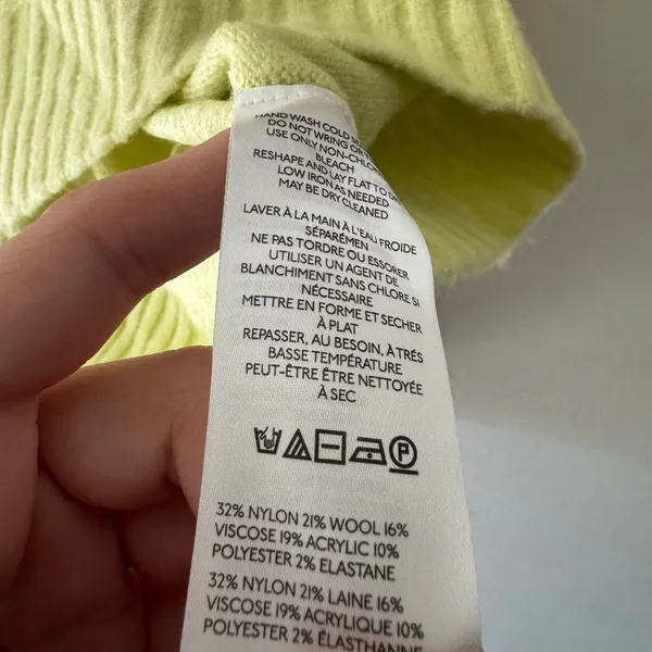 Anthropologie Maeve Gretchen Mock Neck Cozy Sweater Yellow Wool Blend‎ - Image 9