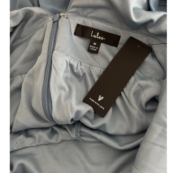 Lulus Divine Muse Slate Blue Wide-Leg Jumpsuit size Medium NWT - Image 2