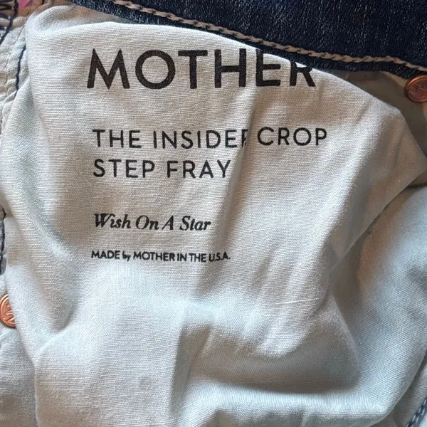 Mother the Insider Crop Step Fray Jeans in Wish Upon A Star Wash - size 29 - Image 4