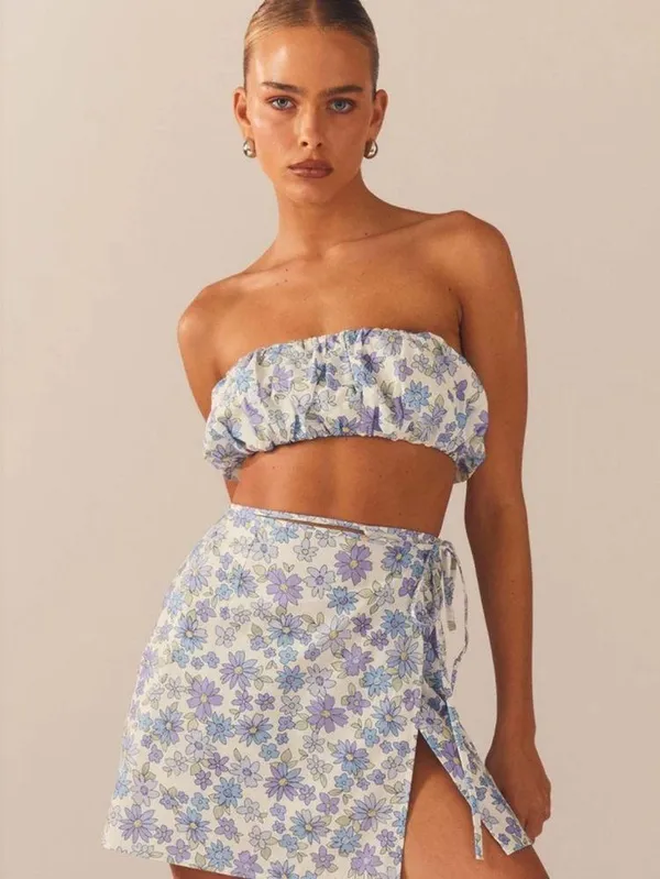 NWT PEPPERMAYO- Longing For Less Mini Wrap Skirt - Daisy Chain size 0 - Image 2
