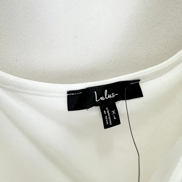 Lulus Always Admired White Sleeveless Mini Dress Ponte Stretch Knit XL NWT - Image 7