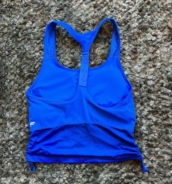 Fabletics workout top in blue - Image 3