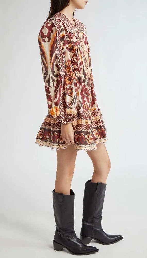 Farm Rio Long Sleeve Button Front Minidress, Small, $260 - Image 3