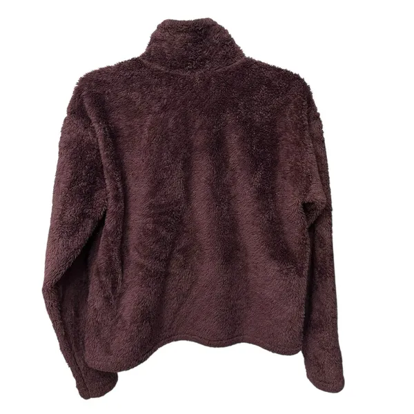 The North Face Jacket Womens Size Medium Brown Teddy Fleece 1/4‎ Zip Pullover - Image 5