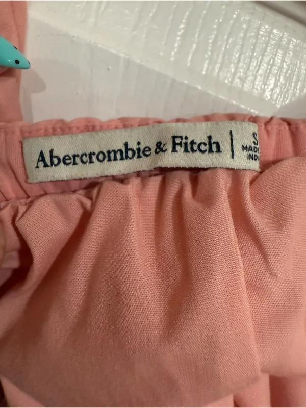 Abercrombie & Fitch Emerson Ruched Puff Sleeve Mini Dress‎ Pink - Image 3