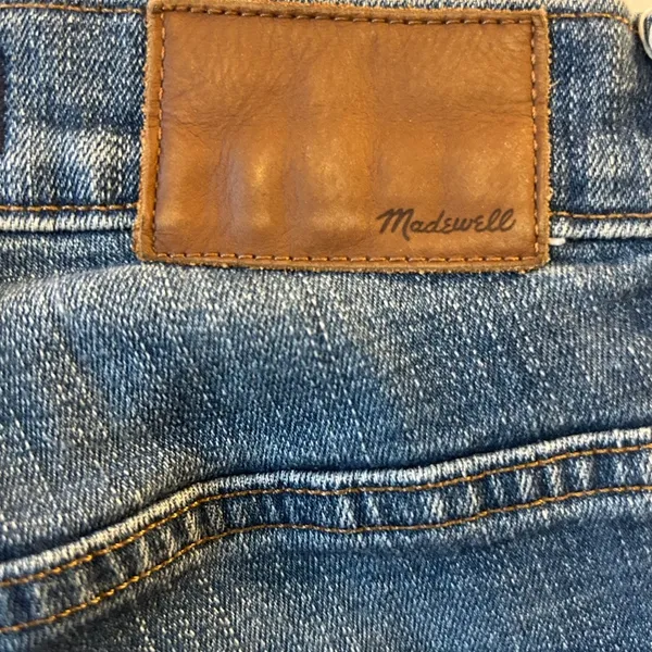 Madewell 9‎ High Rise Skinny Crop Jeans Size 23 Raw Hem Blue Denim - Image 9