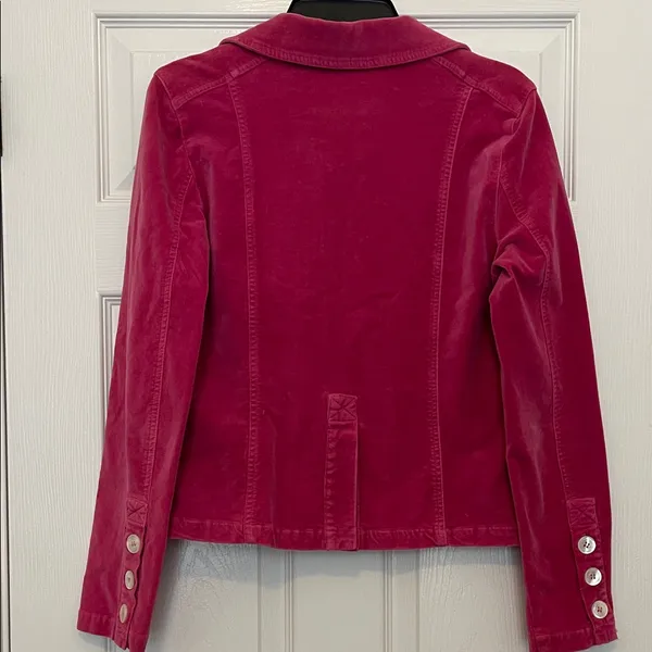 Allen Allen Fuschia Pink Velvet Blazer - Image 7