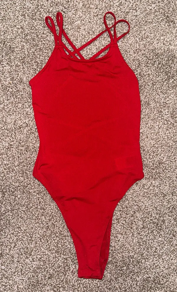 Red Strappy Bodysuit - Image 3