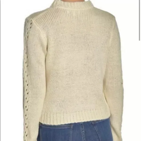 NWT Woven Heart Cable knit sweater - Image 2