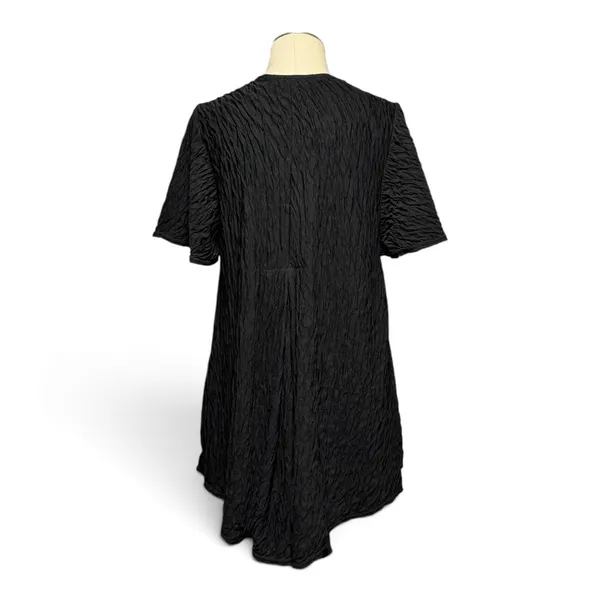Oscar de la Renta Vintage 90s Made in USA Swimwear Cover Up Black Gold Small - Image 4