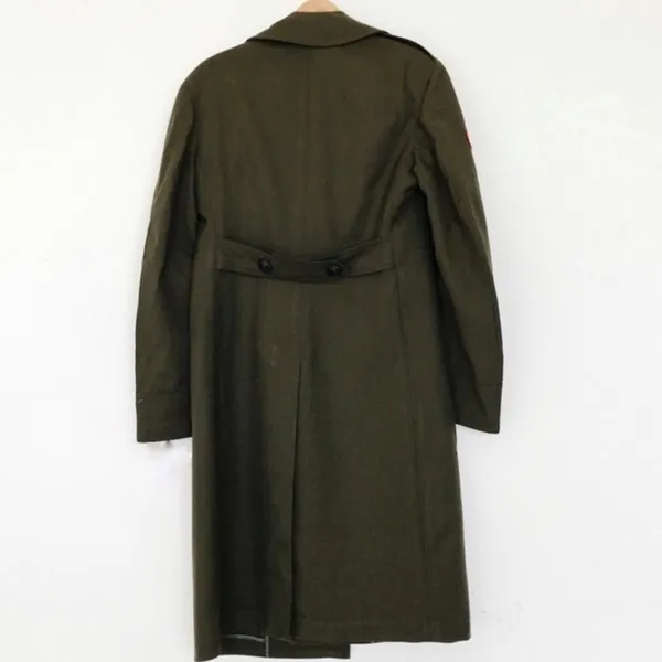 Vintage Wool US Olive Green Military Coat Size 36R - Image 4