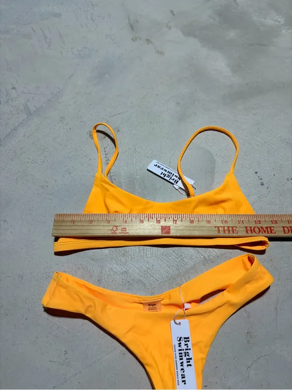 Bright swimwear NWT Women's Yellow Bikini Set Small - Image 4