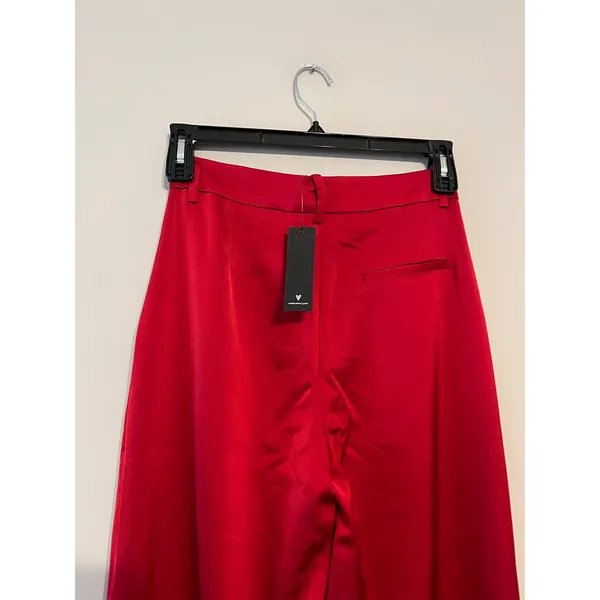 Lulus Modern Approach Red Satin Wide-Leg Pants Size Small - Image 10