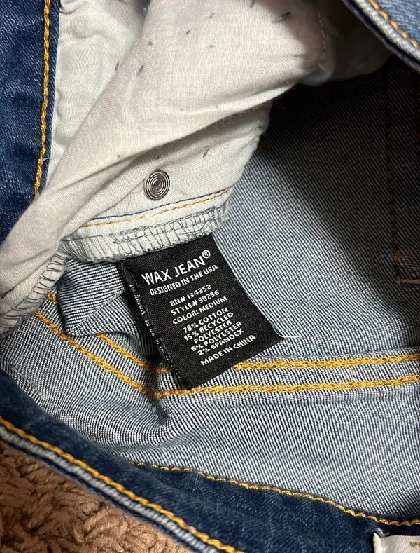 Wax Jean Medium Blue Wash Denim Shorts - Image 10