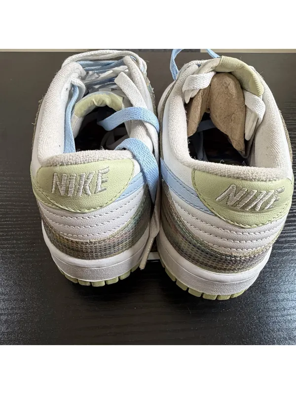 Size US 7.5 Y3 NIKE DUNK LOW White/Pistachio-Ice Blue Women's - Image 11
