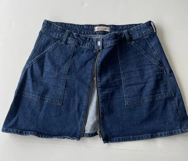 Madewell Denim Utility Full Zip Skirt Size 32 - Image 3