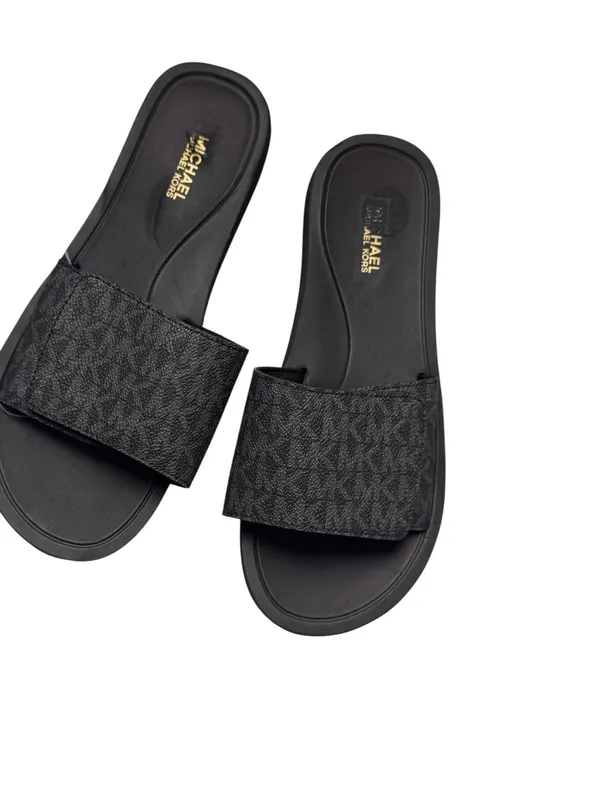 Michael Kors Logo Print Slide Sandals Size 7 New Without Tag - Image 8