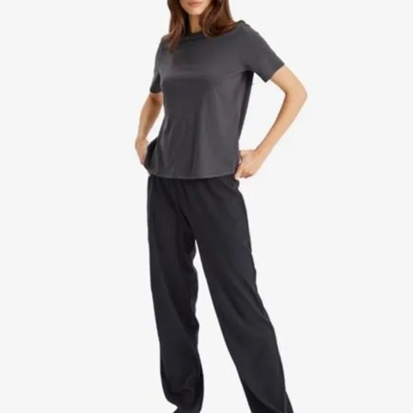 Skims Women's Grey and Black T-shirt - Image 3