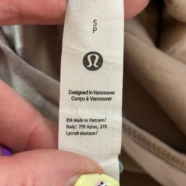 Lululemon Align Long Sleeve Bodysuit Tan Beige Square‎ Neck Nulu Womens Size S - Image 5