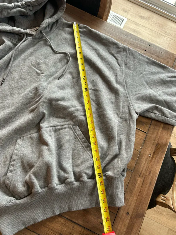 Daily Paper Horhine Rhinestone Logo Cotton Oversized Gray Hoodie XS - Image 13