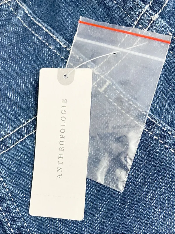 NWT PILCRO Anthropologie Jeans Sz 27 High Rise Wide Leg Trouser Contrast Stitch - Image 13