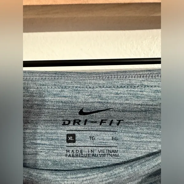 Nike Dri-Fit Blue/Grey Leggings XL - Image 4
