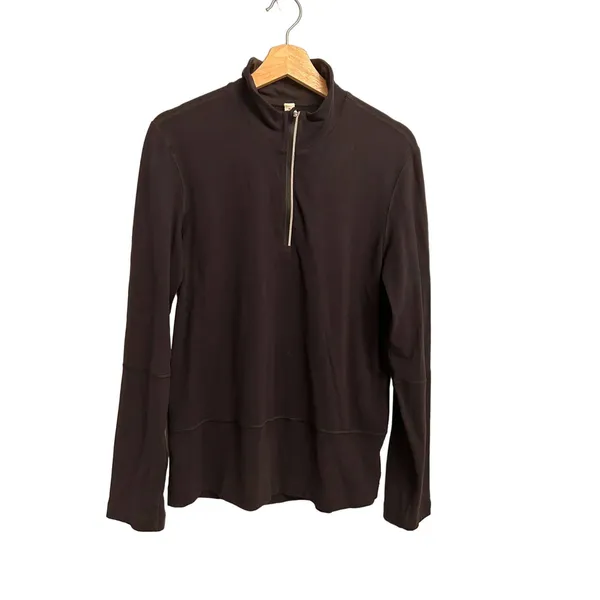 Lululemon Classic Activewear 1/4 Zip Pullover Black Medium - Image 2