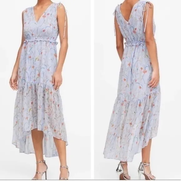 BANANA REPUBLIC Floral Ruched Maxi Dress - Image 2