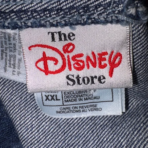 Vintage Disney Winnie the Pooh Eeyore Denim Overalls Blue Snowflake Embroidered - Image 9