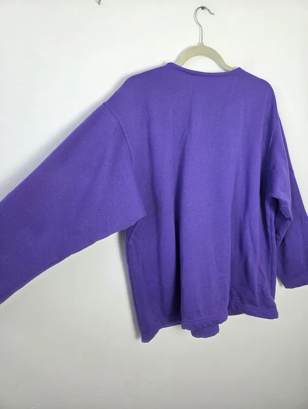 Vintage 80s 90s Blair Henley Top Purple Women Plus 3X Size Grannycore Retro - Image 7
