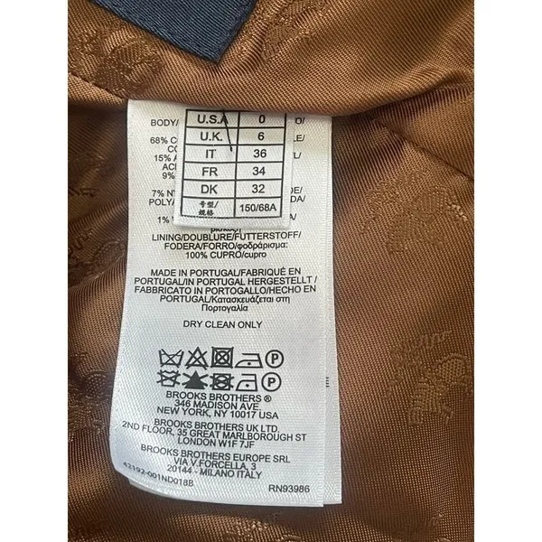 Brooks Brothers Checked Tweed Cropped Jacket - Image 11