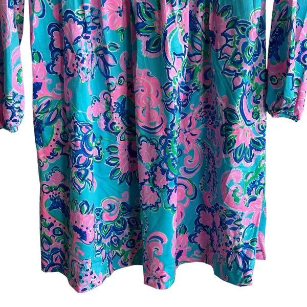 Lilly Pulitzer Chillylilly Seana Dress XS UPF50 Horizon Jungle Sunrise Oversized - Image 6